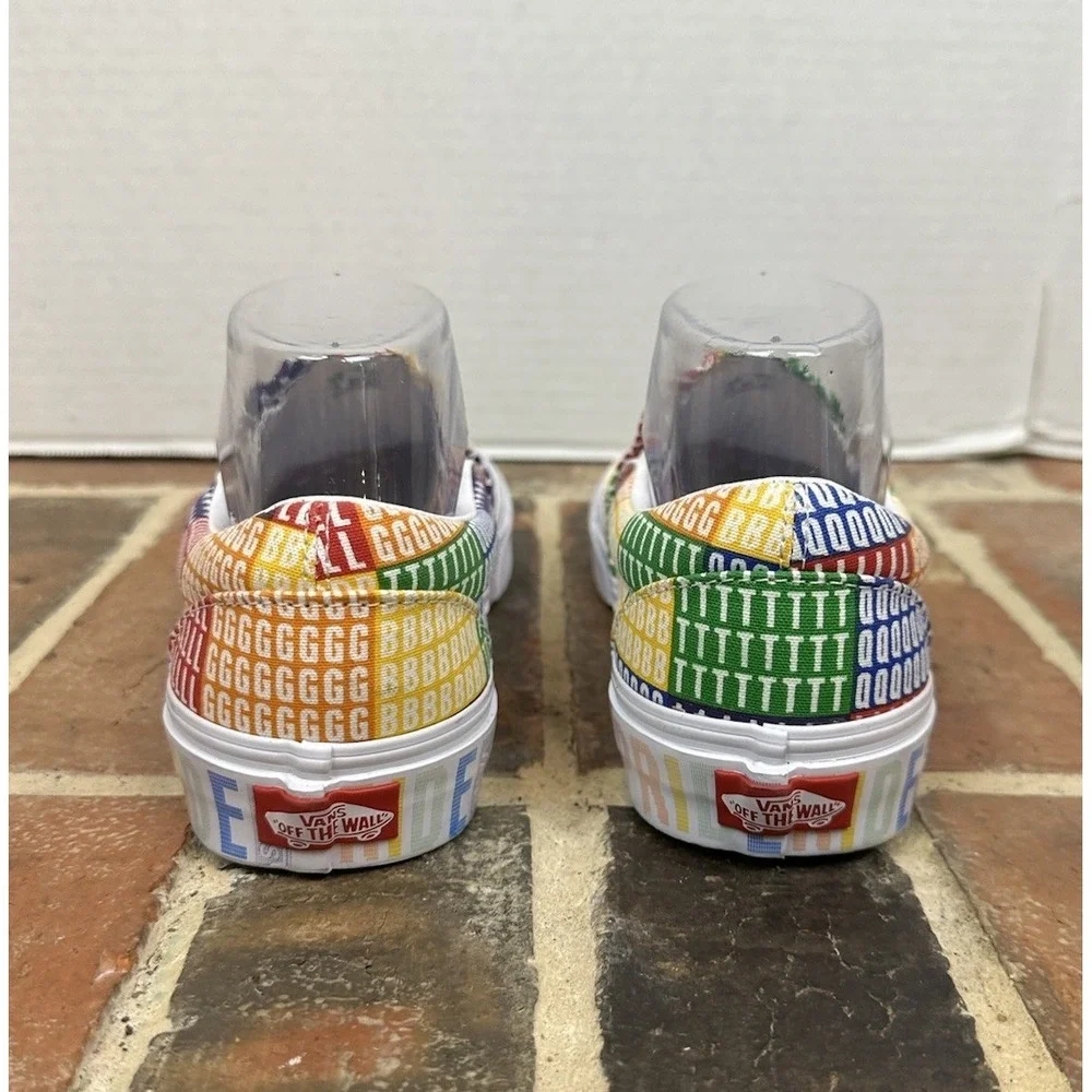 Vans Classic Slip On Pride Sneakers LBGTQ‎ Multicolor Boat Shoes Women 8 Men 6.5 - Picture 5 of 7